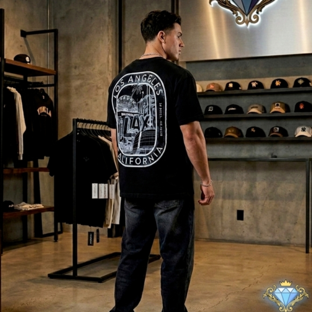 YoungLA Men’s Los Angeles Tour Graphic Tee - Black - Size Small - Streetwear